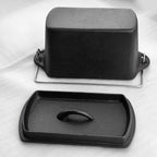 Voulosimi Cast Iron Loaf Oven Pan - 4.33"x4.92"x8.66" Durable Loaf Pans Rectangular Baking Pan for home baking (Bread Pan, 2 x 2 QT)