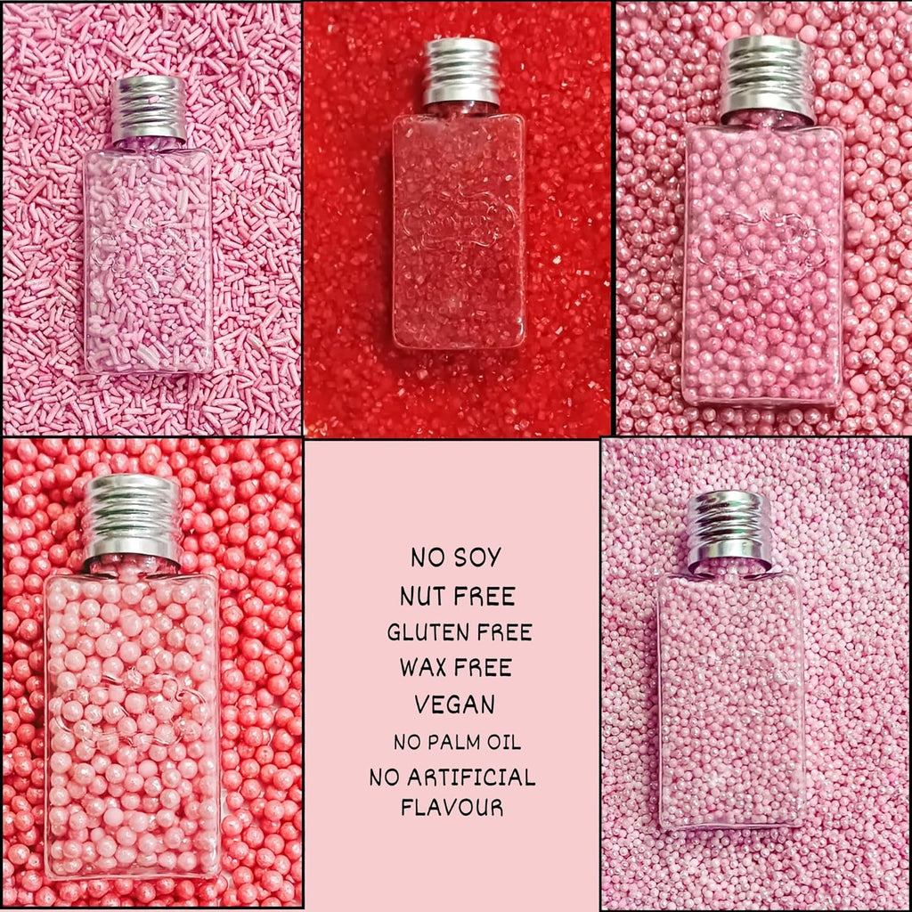 Confect Sprinkles for Cakes & Cupcakes Decoration Assorted pack of 5 Pink Pop Sprinkles Mix Blush Pink, Baby Suger & Coral Dragees Baby Pink Jimmies Vegan, Gluten-Free, Nut-Free, Soy-Free, Dairy-Free , Handcrafted Sprinkle- 5 Oz