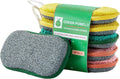 Multipurpose Sponges Kitchen,6 Pack Reusable Non-Scratch Scrub Sponge,Rough Scrubbers Side for Pots and Pans,Soft Microfiber Scrub Side for Washing Dishes