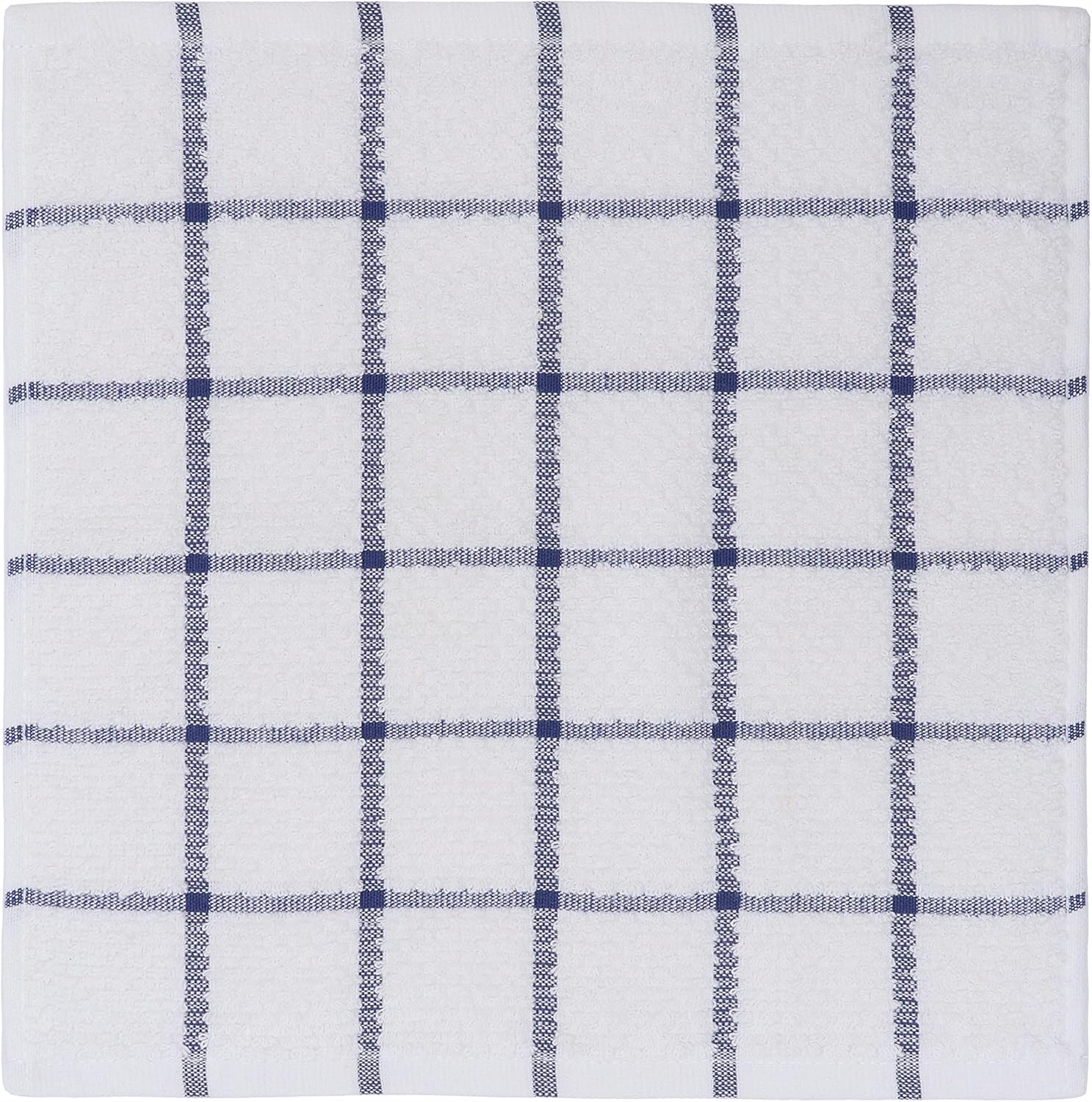 Cotton Dish Towels for Kitchen, Terry Dish Cloths for Washing Dishes, 12 x 12 Inches, Light and Soft, Quick Drying Dish Rags for Cleaning, 8pc/Set (Blue)