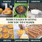 Cooling Racks for Cooking and Baking-10"x14.75" Oven Safe Premium Stainless Steel Heavy Duty Baking Rack Tight-Wire, Fits Jelly Roll Pan for Roasting & Grilling & Cooking-1 Pack
