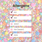 Sprinkle Pop Rainbow Birthday Sprinkle Mix| Red Orange Yellow Iridescent Rainbow Sprinkles with ~6 Royal Icing Balloons| Decorating Sprinkles Made in USA for Girl Boy Cakes Cookie Cupcake Donut, 2oz
