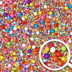 Sprinkle Pop Rainbow Road Sprinkle Mix| Blend of White Red Orange Yellow Green Blue Pink Purple Rainbow Sprinkles Made in USA for Decorating Birthday Cakes Cookie Cupcakes Ice Cream Chocolate,2oz
