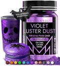 MONÉGASQUE Purple Edible Glitter for Drinks 15g – Violet Edible Glitter for Cakes & Cocktails – Purple Luster Dust for Cocktails – Violet Food Coloring for Cupcakes & Halloween Cake Decorations Spray