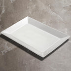 18" x 12" Large Serving Platters Set of 2, Porcelain Heavy-Duty Large Serving Trays, White Rectangular Plates for Turkey, Food, Fruit, Party, Wedding, Christmas, Chip and Scratch Resistant