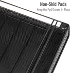 Mind Reader Single Serve Coffee Pod Drawer, 36 Pod Capacity, Countertop Organizer, Metal, 12.75" L x 13" W x 3" H, Black