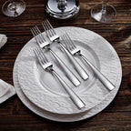 KEAWELL Premium 20/45/65 Piece Louis Silverware Set, 18/10 Stainless Steel, Service for 4/8/12, Fine Flatware Set, Dishwasher Safe (65)