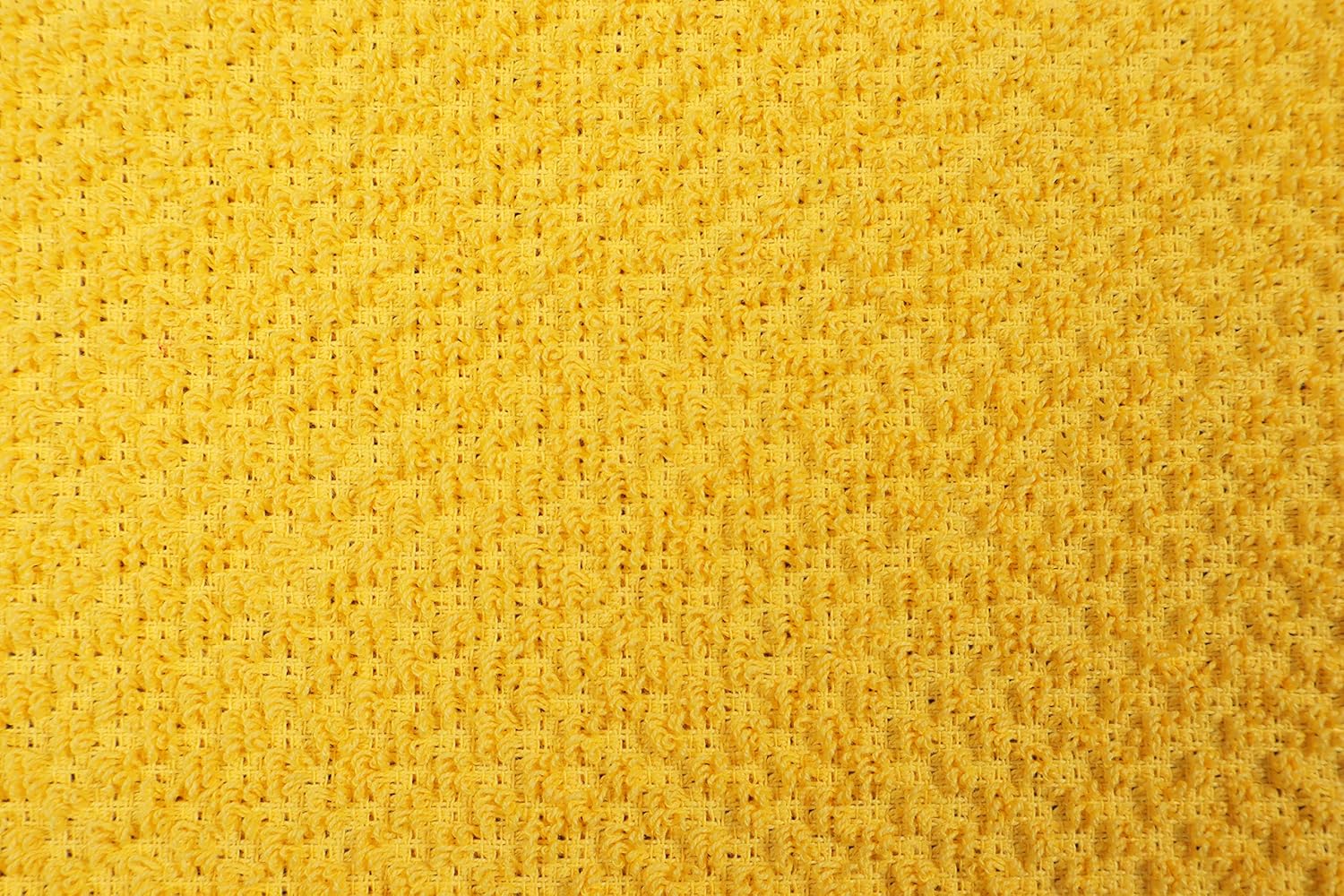 AMOUR INFINI Kitchen Towels Pack of 4 - Absorbent, Quick Drying Premium Cotton Tea Towel - Kitchen Linens 16x28 Inch Dish Towels with Hanging Loop (Yellow)