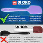 DI ORO Silicone Spatula Set - Rubber Kitchen Spatulas for Baking, Cooking, & Mixing - 600°F Heat-Resistant & BPA Free Silicone Scraper Spatulas for Nonstick Cookware - Dishwasher Safe (4pc, Lavender)