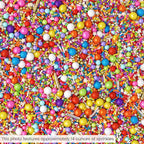 Sprinkle Pop Rainbow Road Sprinkle Mix| Blend of White Red Orange Yellow Green Blue Pink Purple Rainbow Sprinkles Made in USA for Decorating Birthday Cakes Cookie Cupcakes Ice Cream Chocolate,4oz