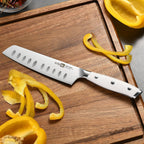 Stahl High Carbon Exclusive German Steel 8 Piece Knife Block Set (White)