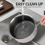 MICHELANGELO Stainless Steel Saucepan Set 1QT & 2QT, Premium Triple Ply Sauce Pan with Lid, Sauce Pot with Honeycomb Interior - 4pcs