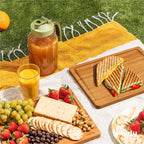 SMIRLY Wood Cutting Boards For Kitchen - Bamboo Cutting Boards For Kitchen Cutting Board, Bamboo Cutting Board Set, Chopping Board, Butcher Block, Small Wooden Cutting Board Set