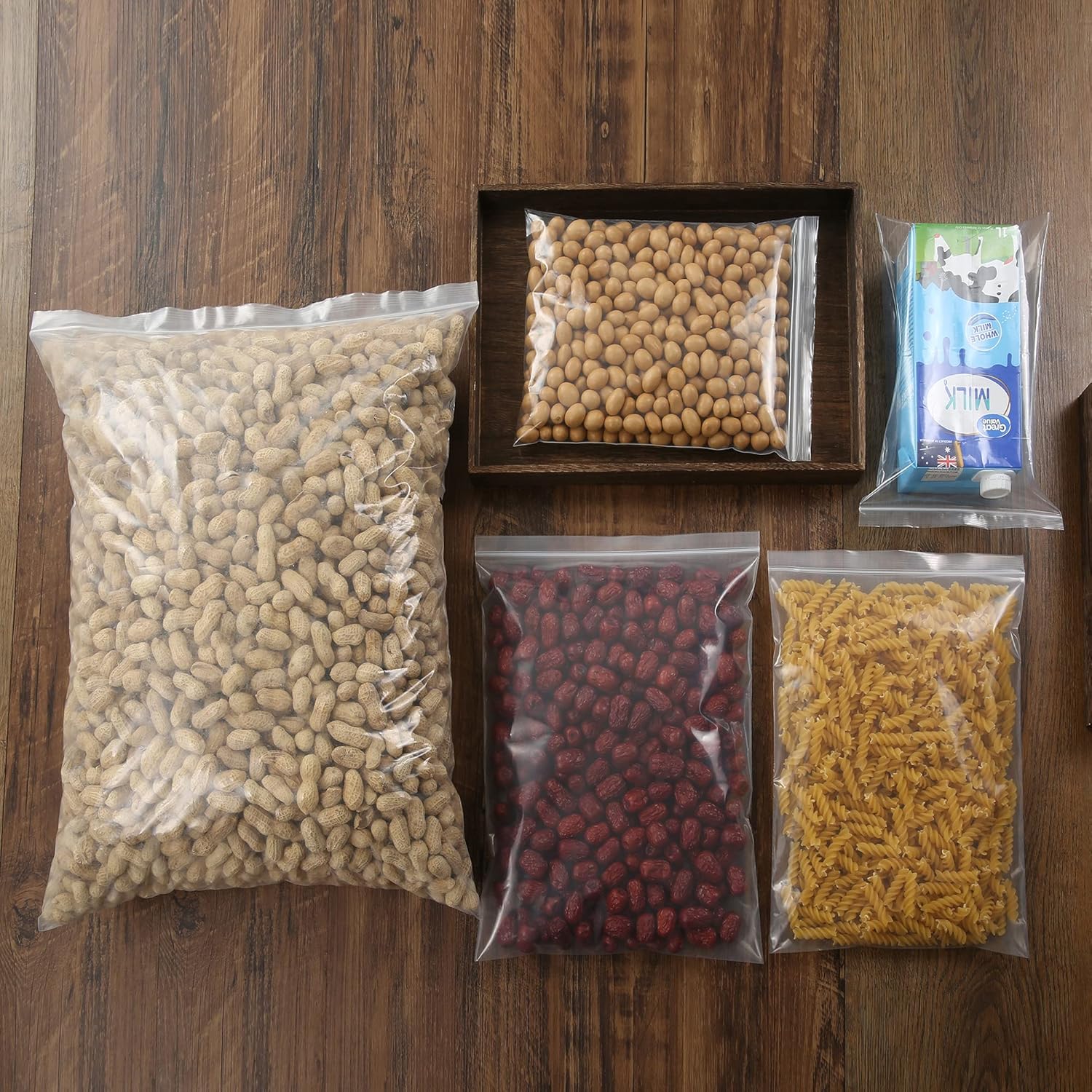 100PCS 8" x 10" 3Mil Thick Clear Reclosable Plastic Bags Zip Seal Lock Poly Bags With Zipper for Shipping Packaging Product Snacks Storage