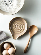 Spoon Holder, Porcelain Cooking Spoon Rest for Stove Top, Large Utensil Rest for Spoons, Ladles, Tongs, Spatula or Kitchen Counter Farmhouse Cooking, Coffee Bar Accessories, 5 Inches (Brown)