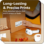 Aegis Adhesives - 4” X 1.5” Direct Thermal Labels for Printing Barcodes, Address, Perforated & Compatible with Rollo, Zebra, & Other Desktop Label Printers (10 Rolls, 900/Roll)