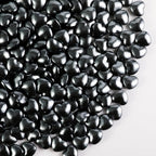Kasvan Black Heart Shapes Sprinkles - Edible Candy Pearls 130g/4.58 Oz, Mix Size, Baking Cake Decorations, Ice Cream Toppings and Cookie Decorating, Wedding Party Chirstmas Supplies (Black)