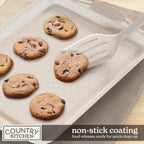 Country Kitchen Nonstick Stackable Bakeware Set - Heavy Duty, Durable, Easy Release Baking Set, Cream, 10 Pcs