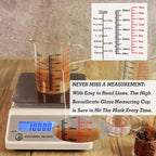 Glass Measuring Cup-[Insulated handle | V-Shaped Spout]-Made of High Borosilicate Glass Measuring Cup for Kitchen or Restaurant, Easy to Read, 500 ML (16 Oz, 2 Cup)