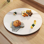 19.69" Lazy Susan for Table Top Sintered Stone Rotating Serving Tray for Dining Table, Kitchen Lazy Susan Organizer Spinning Rotating Food Server Party Centerpieces
