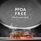 COOKING KING 12-Inch Stainless Steel Pan, Hybrid Nonstick Frying Pan, Skillet, 3-Ply Clad Cookware, Even Heat Distribution, Dishwasher & Oven Safe, with Stay-Cool Handle, Induction Compatible