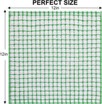 Kitinjoy Cotton 8 Pack Terry Kitchen Dish Cloths, 12 x 12 Inches Super Soft and Absorbent Dish Rags, Quick Drying Dish Towels for Washing Dishes, Green