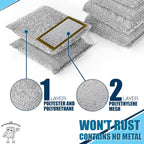 Kitchen Scrubbing Sponges - Heavy Duty Non-Scratch Scrubbing Cleaner Sponges in 1 Color - Multi-Surface Non-Metal Dish Scouring Scrubbers for Fast Cleaning. (6 Pack)