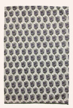 Printed Kitchen Dish Bar and Tea Towels Cotton, 18x28 inch with Trims, Cotton Dish Towel Sets (White & Purple, Set of 4)