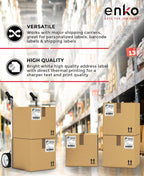 enKo 2 Stacks/4000 Labels 4" x 6" Fanfold Direct Thermal Labels Compatible for Rollo Zebra Printer - Shipping Mailing Postage Labels, Perforated, Permanent Adhesive (2 Labels/Fold | 2000 Labels/Stack)