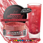 MONÉGASQUE Cherry Red Edible Glitter for Drinks 10g – Red Edible Glitter for Cakes & Cupcakes - Champagne & Cocktail Drink Shimmer Flakes - Halloween Food Decorating Sprinkles & Cake Decorations Spray