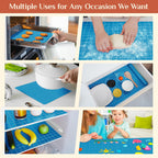 Silicone Baking Mat, 16 IN x 10 FT Free Cutting Baking Sheet, Non-Stick Reusable Dough & Pastry Mat, Non-Slip Silicone Mat Roll for Air Fryer Liner, Freeze Dryer, Oven Baking Pan, Kitchen Counter