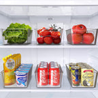 Simple Houseware Kitchen Can Organizer Clear Bin for Cabinet/Pantry/Refrigerator/Freezer/Fridge
