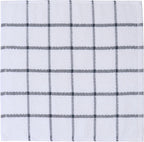 Cotton Grid Dish Cloths, Terry Cleaning Rags, 12 x 12 Inches, Light and Soft, Quick Drying Dish Rags, 8pc/Set (Grey)