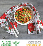 Urban Villa Christmas Kitchen Towels Pine Cone Print Multi Color, Premium Quality,100% Cotton Dish Towels Mitered Corners (Size: 20X30 Inch), Highly Absorbent Bar Towels & Tea Towels - (Set of 6)