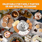 Smores Maker Tabletop Indoor Kit, Indoor Marshmallow Roaster, Flameless Electric S'mores Maker, Smores Maker with 4 Detachable Tray & Roasting Sticks, Gift for family & Date Night, Orange