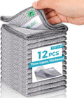 12 Pcs New Upgrade 3-Layer Non Scratch Wire Dishcloth,Cleans Fast Without Scratching, Stands Up to Stuck-on Grime, Multi-Surface Safe, Cleaning Power for Everyday Jobs 7.87“ x 7.87”