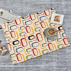 Mid Century Modern Retro Kitchen Drying Mat Vintage Decorative Microfiber Dish Drainer Mat for Kitchen Counter Absorbent Reusable Washable 18x24 Inch