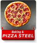 OLEEK Pizza steel Sheets for oven - Metal baking steels sheets for oven - Pizza steel 16x13.4 inches - Steel pizza stone for oven - Baking steels pro pizza - Baking stone for oven