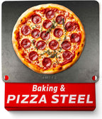 OLEEK Pizza steel Sheets for oven - Metal baking steels sheets for oven - Pizza steel 16x13.4 inches - Steel pizza stone for oven - Baking steels pro pizza - Baking stone for oven