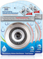 SinkShroom Revolutionary Clog-Free Sink Strainer Basket, 2-Pack, Stainless Steel