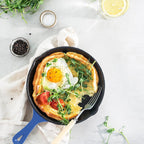 Utopia Kitchen Pre Seasoned Chefs Pan Skillet Frying Safe Grill Cookware for indoor & Outdoor Use (Blue, 8 Inch Pack of 1