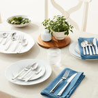 Kate Spade New York Fair Harbor Flatware Set, 18/10 Stainless Steel, 45-Piece