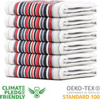 Urban Villa Kitchen Towels, Premium Quality, Cotton Dish Towels,Mitered Corners,Ultra Soft (Size: 20X30 in), White Waffle Stripes, Highly Absorbent Bar Towels & Tea Towels - (Set of 6)