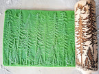 FOREST embossing rolling pin. Engraved wooden embossed dough roller for embossed cookies or clay by Algis Crafts