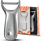 100% Stainless Steel Potato Peelers, 5Y warranty, Fruit Peeler for Kitchen, Ultra-Sharp, Ergonomic Handle, Vegetable Peelers for Kitchen, Dishwasher Safe, Pelador de papas, Veggie Peeler