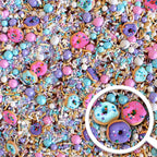 Sprinkle Pop Donut Sprinkle Mix| Lavender White Gold Pink Blue Sprinkle Mix with ~12 Sprinkled Donuts Royal Icings| Birthday Decorating Sprinkles Made in USA for Cupcakes Cakes Cookies Donuts, 4oz