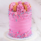 Sprinkle Pop Briar Rose Princess Sprinkle Mix| Pink and Blue Sprinkles with ~6 Hand Piped Royal Icing Roses| Birthday Sprinkles Made in USA for Decorating Cake Cupcakes Donuts Cookies Ice Cream, 2oz