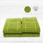 100% Cotton Terry Dish Towels, 4 Pack Plain, 16 x26 Inches, Super Soft and Absorbent Kitchen Towels, Perfect for Kitchen Cleaning and Dish Washing | Green