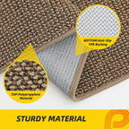 JSEI Dirt Trapper Door Mat 24"x60" Non-Slip Washable Entrance Mat, Dog Doormats, Absorbent & Fade-Resistant Floor Mats, Low Profile Welcome Mats for Entryway, Front Door, and Inside Entrance, Beige