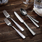 KEAWELL Premium 20/45/65 Piece Louis Silverware Set, 18/10 Stainless Steel, Service for 4/8/12, Fine Flatware Set, Dishwasher Safe (20)